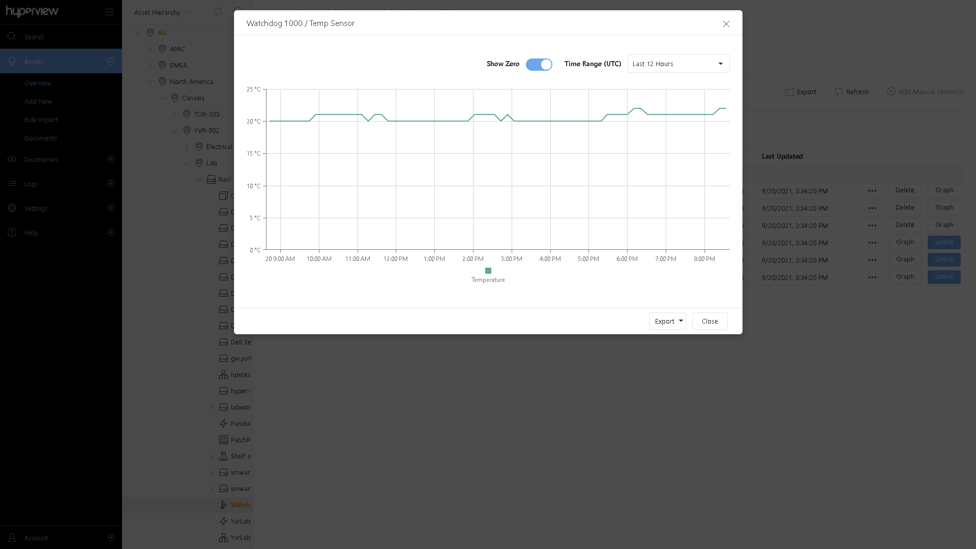 Sensor Graph Screenshot